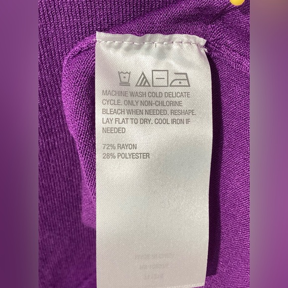 Iman Woman’s Sweater Pullover Size L Color Purple Long Sleeves Knit - Picture 10 of 10